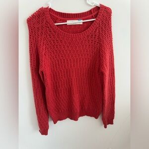 Sparrow (Anthropologie) Red Textured Women's Sweater
